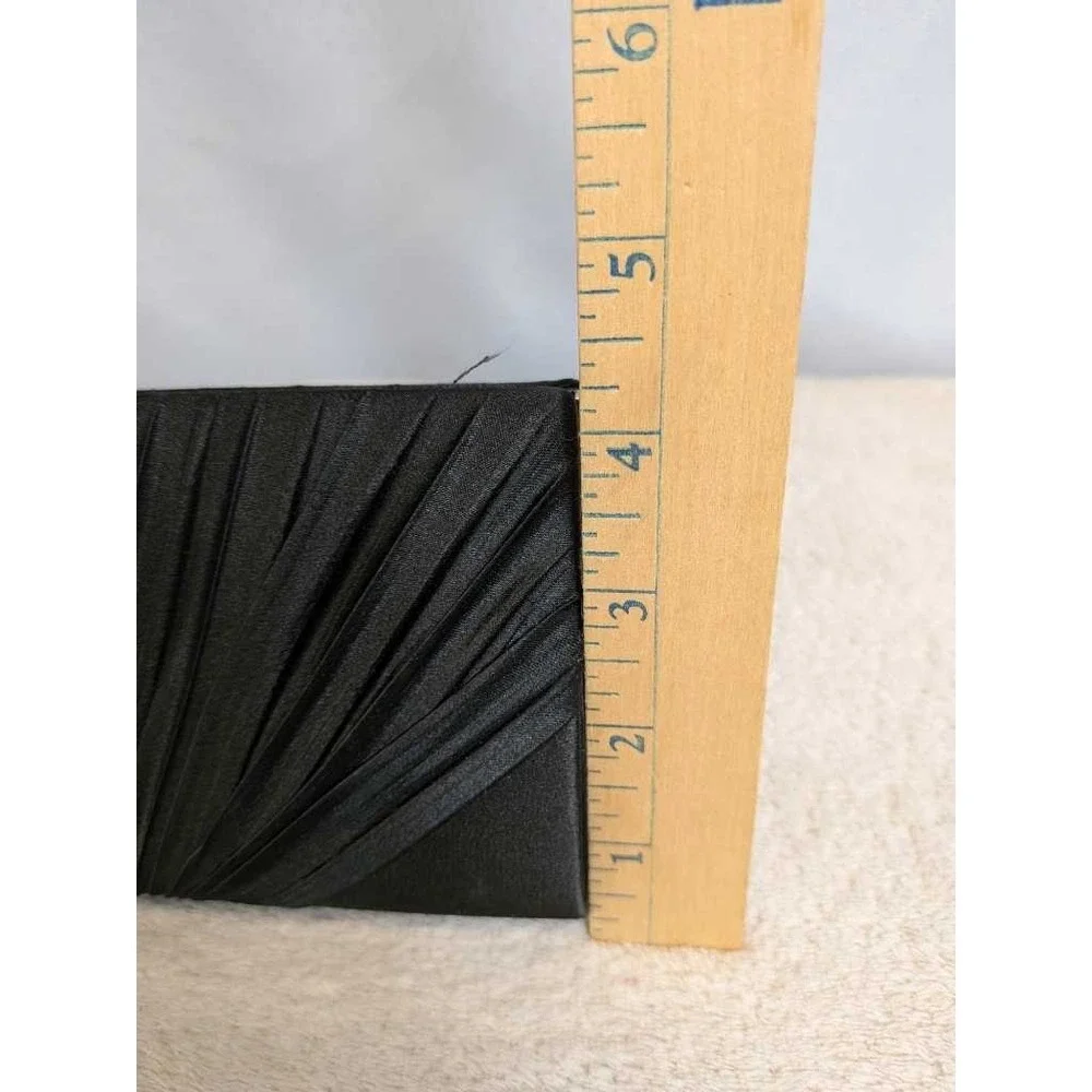 Charlie RSVP Black Pleated Rhinestone Ball‎ Evening Clutch Chain Bag